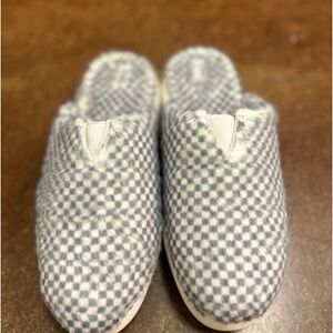 TOMS checkered slippers